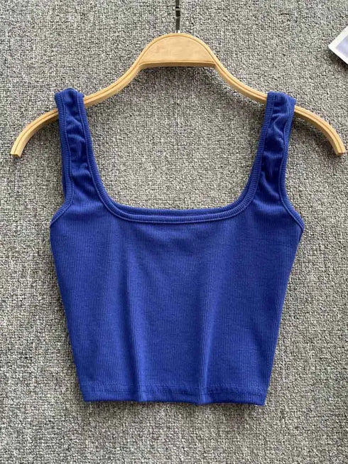 Women Backless Crop Top-Slim Fit Tank Top